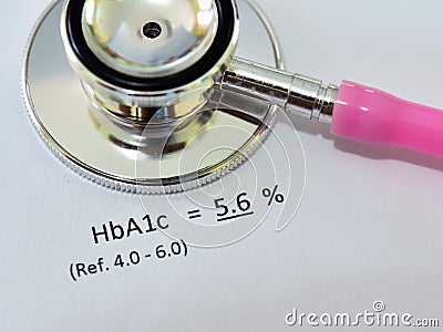 Abnormal high blood sugar test result Stock Photo