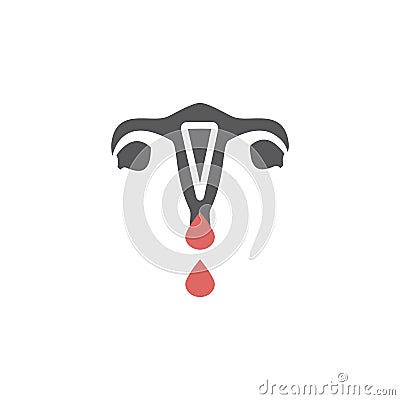 Abnormal Uterine Bleeding Concept, Extremely heavy period. Vector icon for web graphic. Vector Illustration