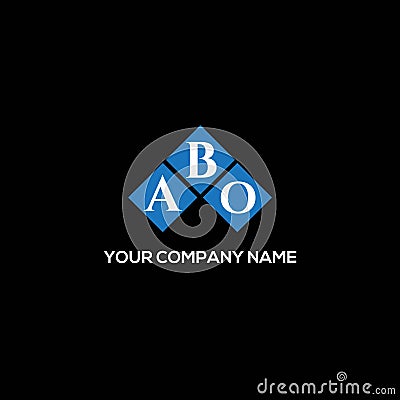 ABO letter logo design on BLACK background. ABO creative initials letter logo concept. ABO letter design Vector Illustration