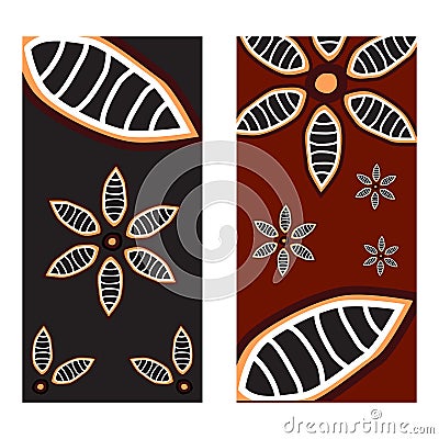 Aboriginal art background icon logo template Stock Photo