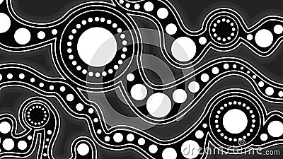 Aboriginal art vector background, Connection concept Vector Illustration