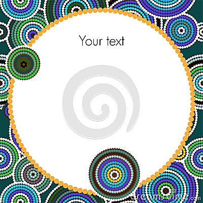 Aboriginal art vector background Vector Illustration