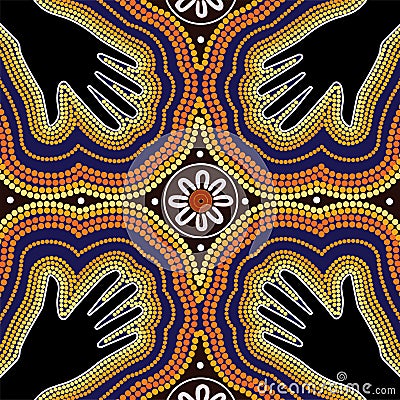 Aboriginal art vector background. Vector Illustration