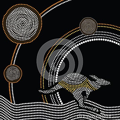 Aboriginal art vector background. Vector Illustration