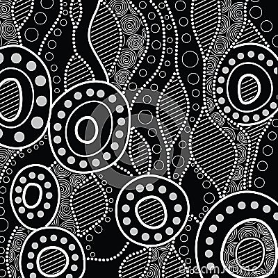 Aboriginal art vector painting, Illustration based on aboriginal style of dot background Vector Illustration