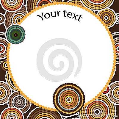 Aboriginal art vector seamless background Vector Illustration