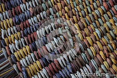 Aboriginal basket weaving background and texture Stock Photo