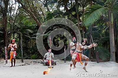 Aboriginal culture show in Queensland Australia Stock Photo