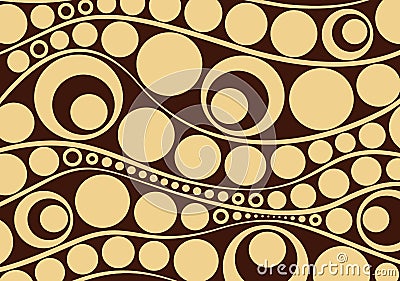 Aboriginal dot art background - Vector Illustration Vector Illustration