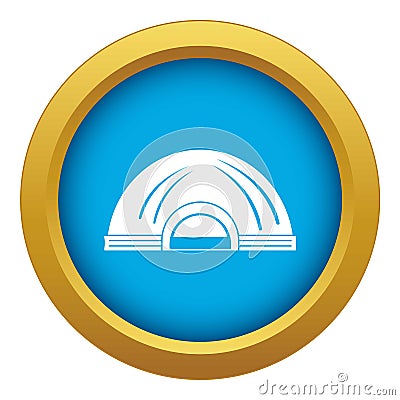 Aboriginal dwelling icon blue vector isolated Vector Illustration