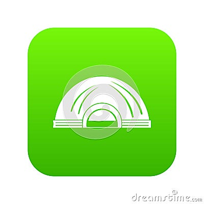 Aboriginal dwelling icon green vector Vector Illustration