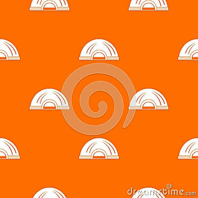 Aboriginal dwelling pattern vector orange Vector Illustration