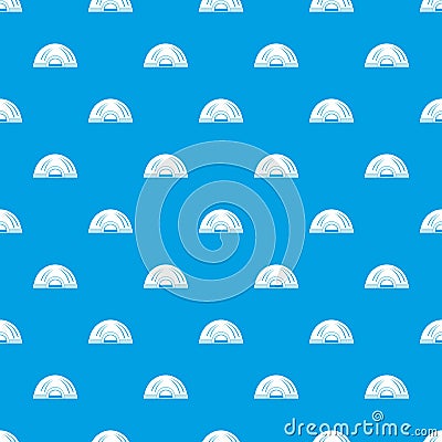 Aboriginal dwelling pattern vector seamless blue Vector Illustration