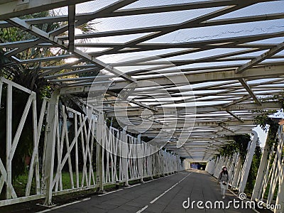 Aboriginal Flavor Pavilion is located in the middle of Taipei Flower Expo Park-Art Park, Zhongshan District, Taipei City Editorial Stock Photo