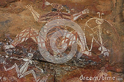 Aboriginal rock art at Nourlangie, Kakadu National Park, Northern Territory, Australia Stock Photo