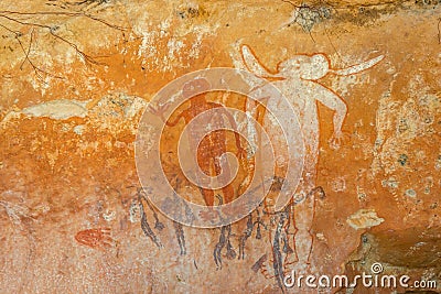 Aboriginal rock art Stock Photo