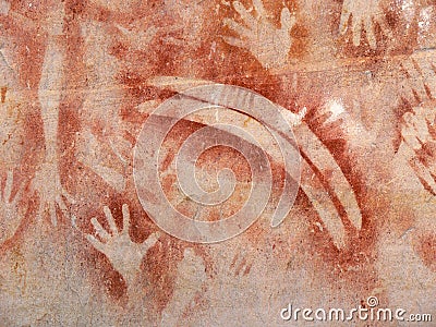 Aboriginal rock painting Stock Photo