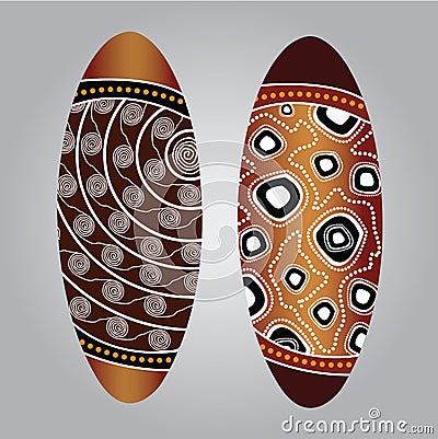 Aboriginal shield Vector art. Vector Illustration