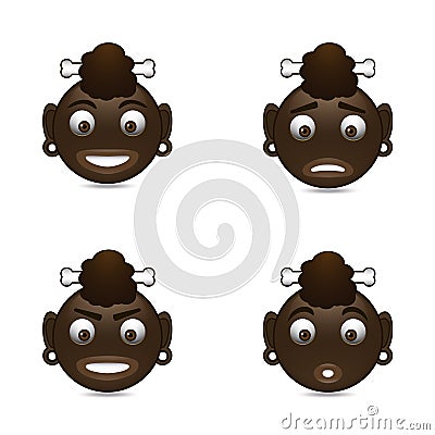 Aborigine smileys Stock Photo