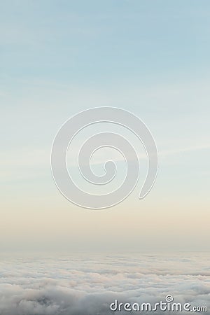 Above the clouds, minimalism nature background Stock Photo