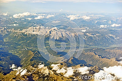 Above the clouds, montains Stock Photo