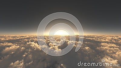 Above The Majestic Clouds Stock Photo