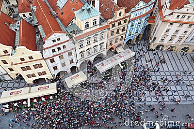 Above Staromestske Sq. Editorial Stock Photo