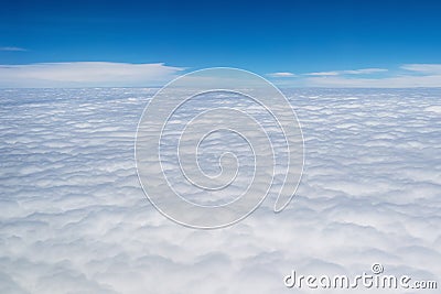 Above the thick clouds, sky scene Stock Photo