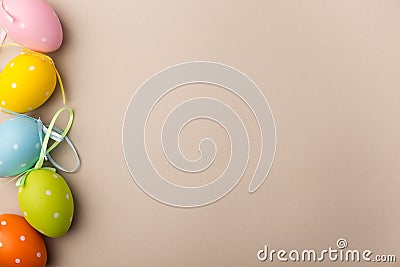 Colorful decorative Easter eggs Stock Photo