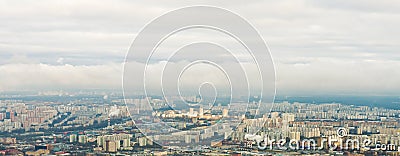 Above view Moscow cityscape in autumn Stock Photo