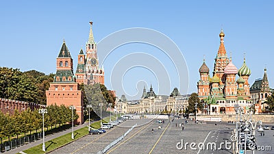 Above view of Vasilevsky Descent of Red Square Stock Photo