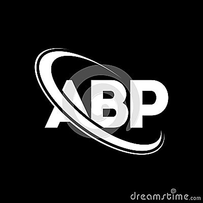 ABP logo. A B P design. White ABP letter. ABP/A B P letter logo design. Initial letter ABP linked circle uppercase monogram logo Vector Illustration