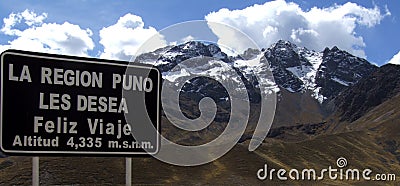 Abra La Raya, altitude 4,335 m, Puno Region, Peru Stock Photo