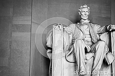 Abraham Lincoln memorial in Washington DC Editorial Stock Photo