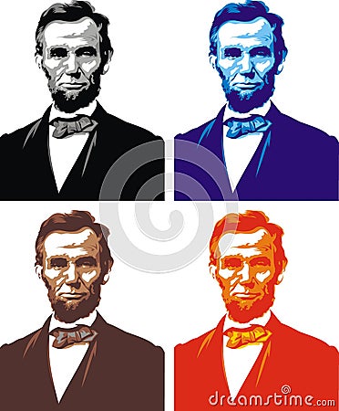 Abraham Lincoln - my caricature Vector Illustration