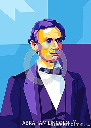 Abraham Lincoln pop art Vector Illustration