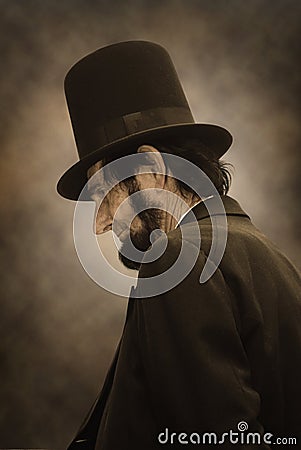 Abraham Lincoln Profile Stock Photo