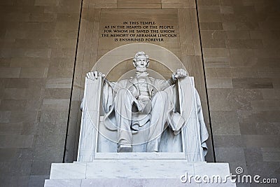 Abraham Lincoln statue Editorial Stock Photo