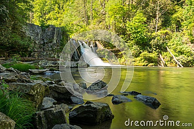 Peaceful waterfall in Summer in the south Stock Photo
