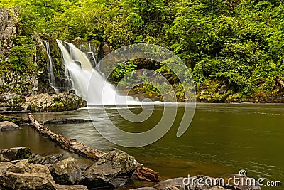 Abrams Falls in the Great Smoky Mountains National Park Stock Photo