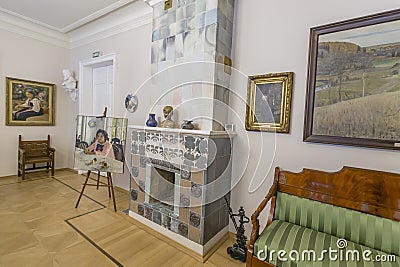 State historical, art and literary museum. Abramtsevo, Russia Editorial Stock Photo