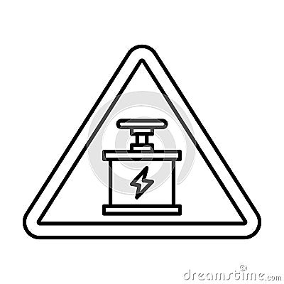 Abrasive blasting Line Style vector icon which can easily modify or edit Vector Illustration