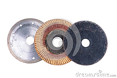 Abrasive flap grinding discs Stock Photo