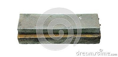Abrasive whetstone on white background Stock Photo