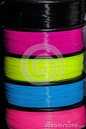 ABS wire plastic for 3d printer Stock Photo