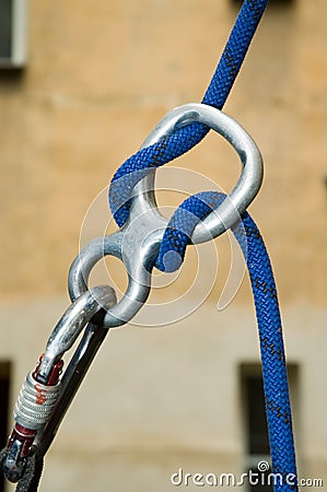 Abseil equipment Stock Photo