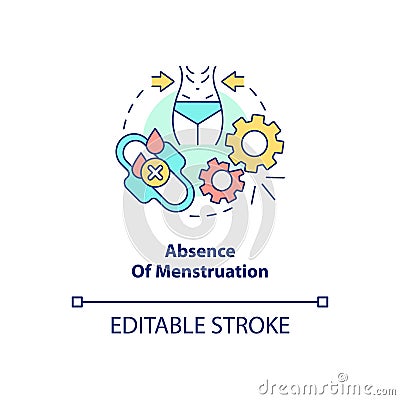 Absence of menstruation concept icon Vector Illustration