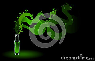 Absinthe Green Fairy. Vector Illustration