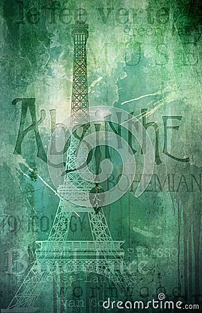 Absinthe le fee verte Background Stock Photo