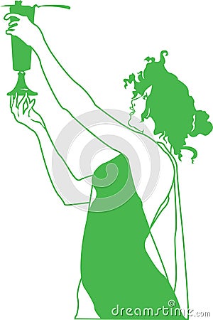 Absinthe Trip Vector Illustration